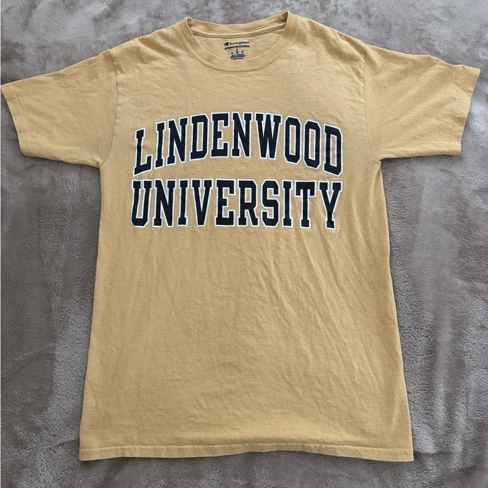 Yellow Champion Lindenwood University T-Shirt